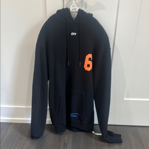 Men's Black Off White Hoodie